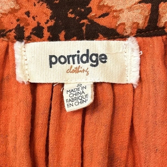 Anthropologie Porridge Elisabeth Boho Tassel Top Women’s Size Small Orange - Picture 8 of 9